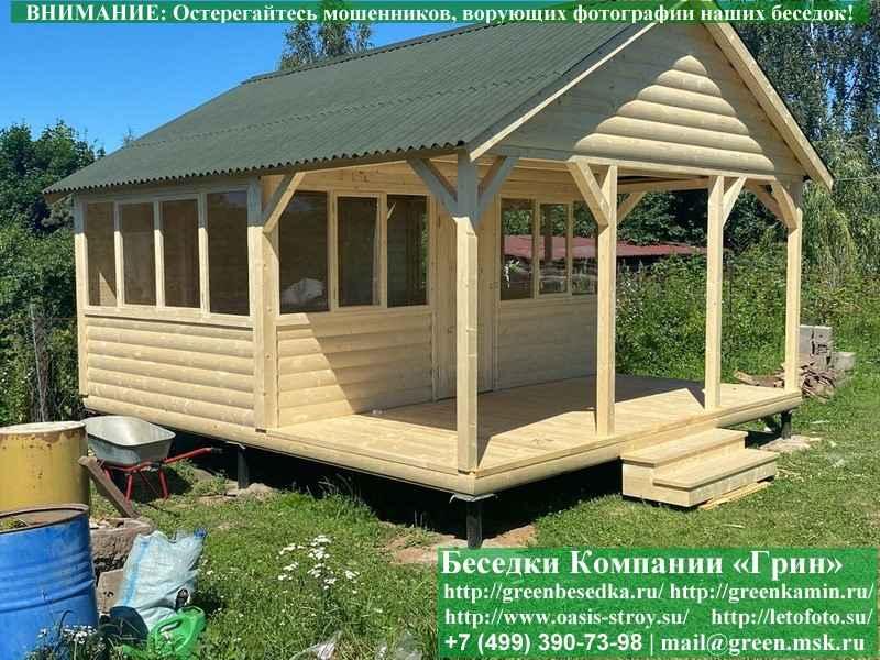 Застекленная Беседка Для Дачи Из Блокауса 3х5 - Фото № 6