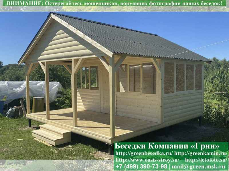 Застекленная Беседка Для Дачи Из Блокауса 3х5 - Фото № 12