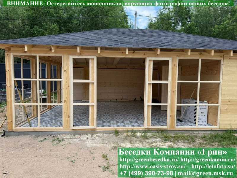 Закрытая Беседка С Хозблоком, Панорамными Окнами - Фото № 10
