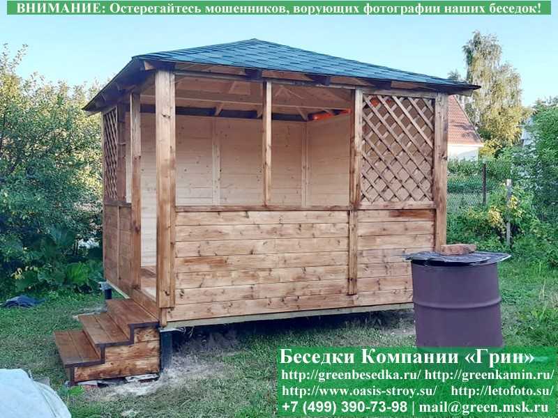 Садовая Беседка Из Дерева Для Дачи 'Домик 3х3' - Фото № 5