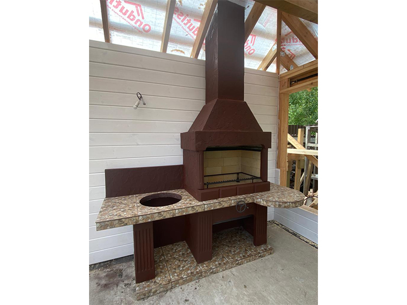 Печь Барбекю С Грилем Из Кирпича Для Дачи Беседки № 14 - Фото № 9