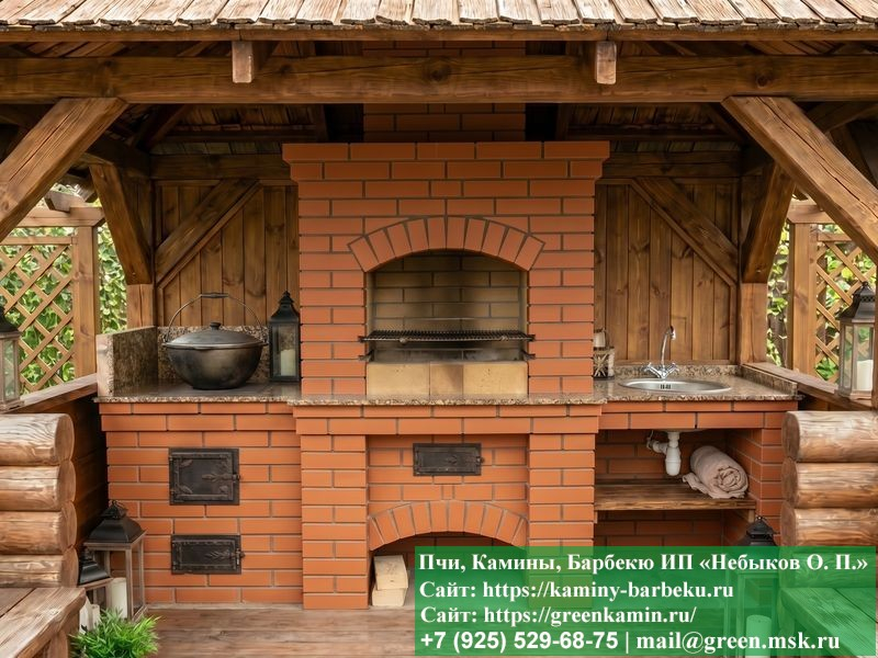 Строительство Мангала-Барбекю Из Кирпича В Беседке - Фото № 6 Строительство Мангала-Барбекю Из Кирпича В Беседке - Фото № 6