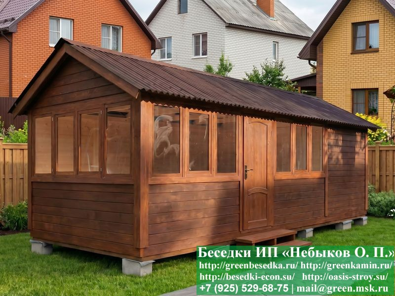 Застекленная Беседка С Хозблоком, Сараем Для Дачи 3х7 - Фото № 8 Застекленная Беседка С Хозблоком, Сараем Для Дачи 3х7 - Фото № 8