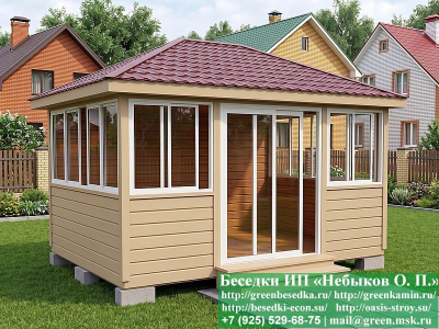 Застекленная Беседка С Алюминиевыми Окнами 3х4 - Фото № 1