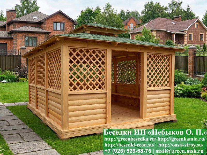 Японская, Китайская Беседка Для Дачи 4х5. Вариант № 3 - Фото № 4