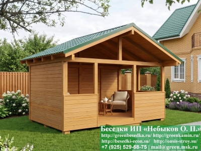 Каркасная Беседка Для Дачи, Дома В Стиле 'Шале' 3х5, 3х6 - Фото № 2 2