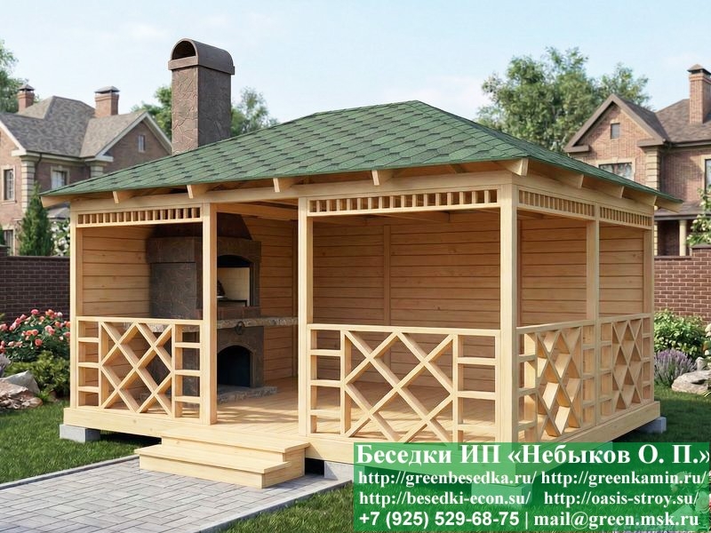 Летняя беседка 4х5 для дачи — доставка и монтаж по Москве и областям