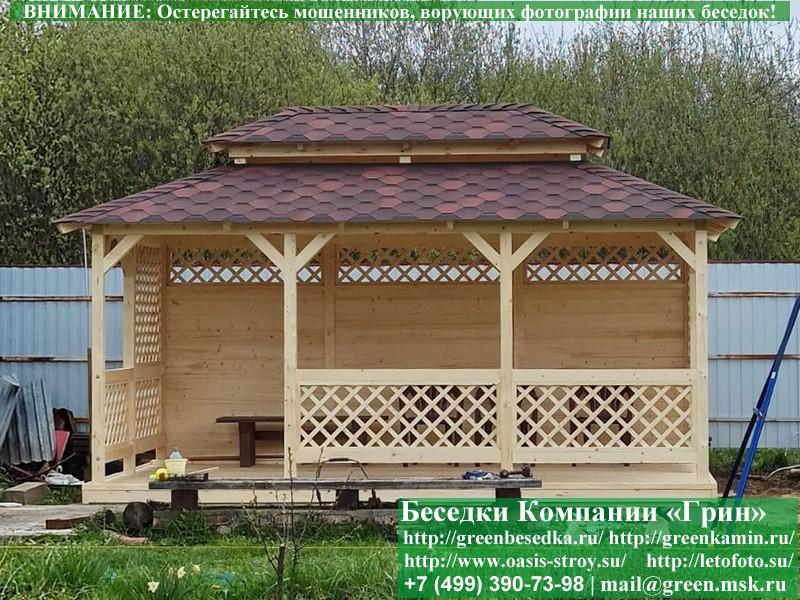 Китайская, Японская Беседка Для Дачи 3х5. Вариант № 1 - Фото № 5