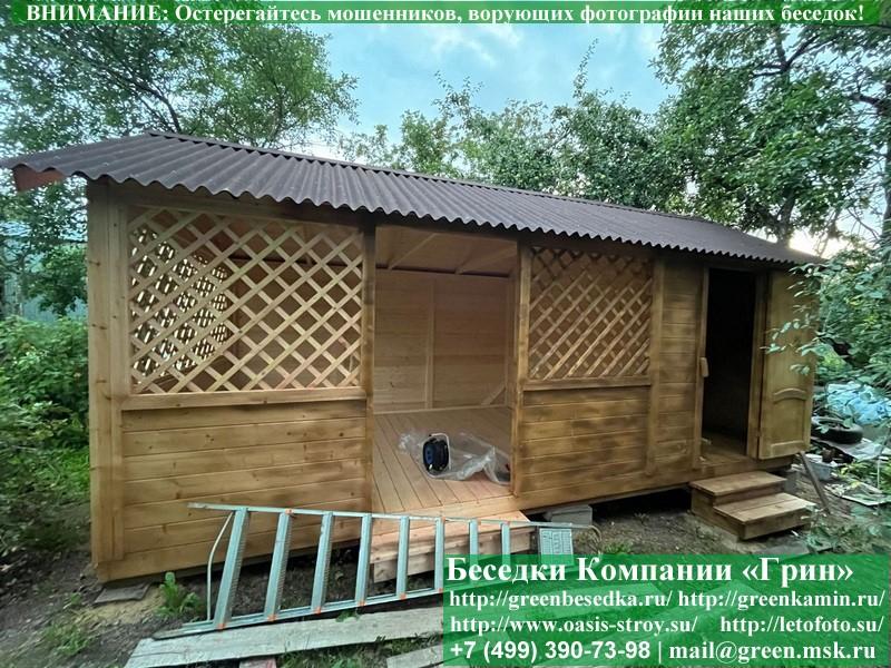 Садовая Беседка Для Дачи "Домик С Хозблоком 3х6" - Фото № 15