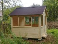 Застекленная беседка для дачи 3x3 метра.